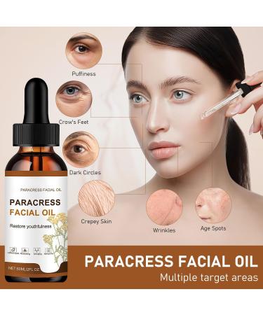 2PCS Paracress Facial Oil 100% Organic Anti-Aging Face Oil for Wrinkle Reduction Intense Hydration Skin - Targets Fine Lines Dark Spots- for All Skin Types Moisturizing Essential Oil - Buy Online on GoSupps.com