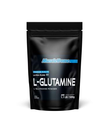MuscleDome L-Glutamine Powder 500g zip bag