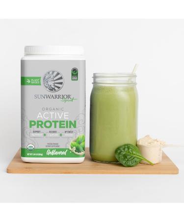 Organic Vegan Protein Powder - 30g Plant-Based Protein Sugar-Free Gluten-Free Non-GMO | Unflavored BCAAs - 20 Servings | Premium Active Sport Formula - Buy Online on GoSupps.com