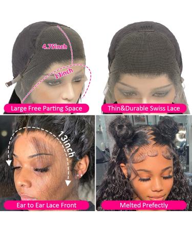 20 180 Density Brazilian Deep Wave HD Lace Front Wig - Pre Plucked with Baby Hair for Black Women - Buy Online on GoSupps.com