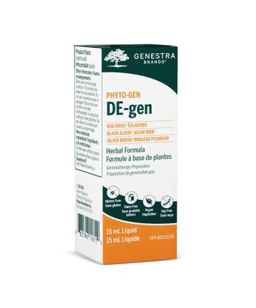 Genestra Brands - DE-gen - Dog Rose Black Alder and Silver Birch Herbal Supplement - 15 ml Liquid