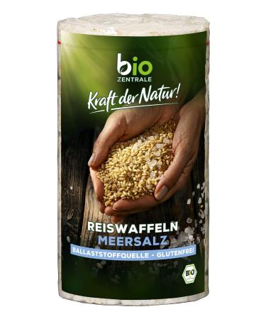 biozentrale rice cakes sea salt 12 x 100 g vegan & gluten-free and made from only 3 ingredients source of fibre not fried