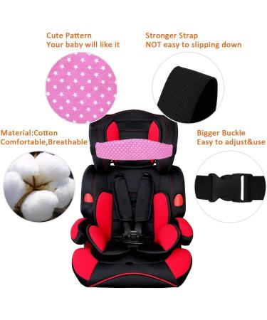 Silence Shopping 2 Pcs Baby Car Seat Neck Relief Head Support - Pink - Buy Online on GoSupps.com