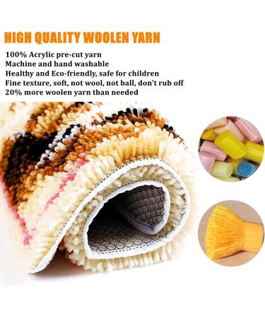 EMISTEM Latch Hook Kit for Adults & Kids - DIY Crochet Rug Making Kit with Printed Canvas - Dog in Flowers Design - Gift Packaging Included (15x21) - Buy Online on GoSupps.com