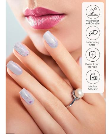 Kalolary 20PCS Gel Nail Polish Strips Nail Gel Art Sticker Full Nail Wraps Decals with Nail File and Stick for Women Girls Nail Art Decor (UV/LED Lamp Required) (A) - Buy Online on GoSupps.com