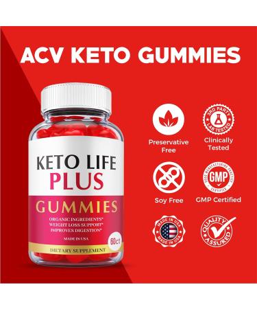 (5 Pack) Keto Life Plus Gummies - Official Formula Vegan - Keto Life Plus ACV Gummies with Apple Cider Vinegar Weight Shark Loss Tank Great Taste Vitamin B12 B6 Beet Root Juice (300 Gummies) - Buy Online on GoSupps.com