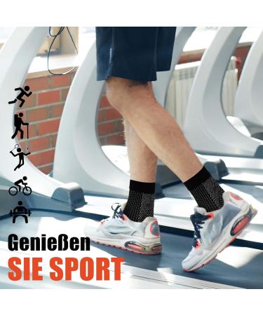 Putuo Neuropathy Plantar Fasciitis Socks - Orthopedic Compression for Arthritis & Heel Spurs - Unisex Ankle Bandage (4 Couples Black S/M) - Buy Online on GoSupps.com