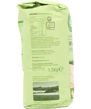 Doves Farm Organic strong white bread flour 15 kg Pack of 2 - Buy Online on GoSupps.com