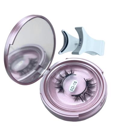 Natural Magnetic Eyelashes With Applicator - Soft Reusable Magnetic Eyelash Kit | Soft Magnetic Fake Eyelashes No Glue Needed Magnetic & Reusable With Applicator For All-Day Comfort 6d-18 Eyelashes + Clip