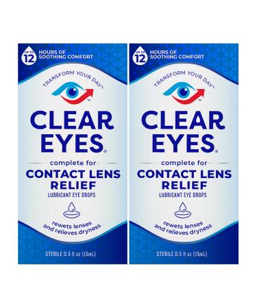 Clear Eyes Eye Drops Contact Lens Multi-Action Relief 2 Count