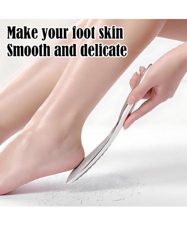 JYJLLM Stainless Steel Professional Foot Files for Hard Skin Pumice Stone for feet Foot Scraper Dead Skin Remover for feet Scrubber and Foot Scraper for Soft & Smooth Heels - Buy Online on GoSupps.com