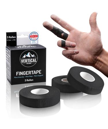 Vertical Fellows climbing tape 1.5cm wide - dermatest very good - with PDF tapan line ideal finger tape and sports tape for climbing bouldering Kraftsport Handball martin arts (3 rolls black) 3 rolls - 1.5cm wide - black - Buy Online on GoSupps.com