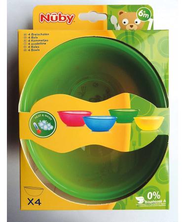 Nuby ID65671 Porridge Bowls - Set of 4 with Fun Motifs | Ideal for Kids | Buy Online - Buy Online on GoSupps.com