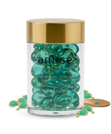 Aniise Grape Seed Oil Capsules Skin Care 30 Individual Capsules Serum for Face Improve Health Of Skin Fight Signs Of Aging Softening and Hydrating The Skin
