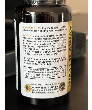 Generic Natural Water Away Pills - Water Pills Caffeine Free Water Loss Pills for Women Diuretic Pills for Water Retention Cranberry Pomegranate Turmeric uric Acid Pills - 1 Bottle - Buy Online on GoSupps.com