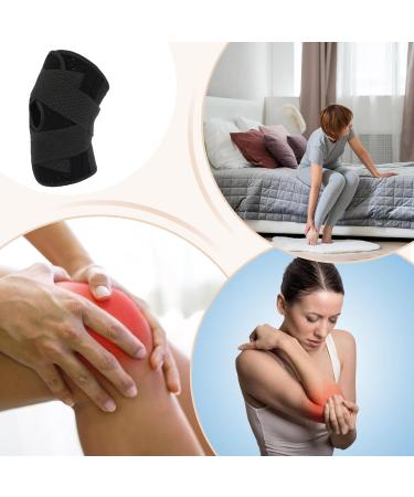 Compression Knee Brace | Breathable Knee Stabilizer for Running & Weightlifting | Adult Protective Support Sleeve - Large Black - Buy Online on GoSupps.com