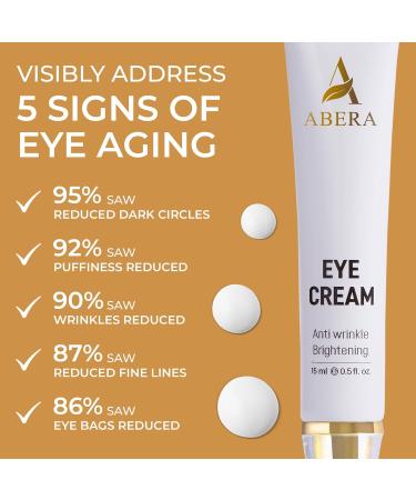 ABERA Natural Repair Eye Cream | Reduce Dark Circles Wrinkles & Puffiness | 0.5 fl oz - Buy Online on GoSupps.com