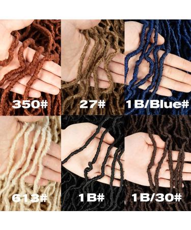 Ubeleco 18 Inch Soft Locs Crochet Hair | Ombre Natural Black Brown Pre-Looped Faux Locs | Synthetic Curly Wavy Locs Crochet Hair (Pack of 8) 1B/30 - Buy Online on GoSupps.com