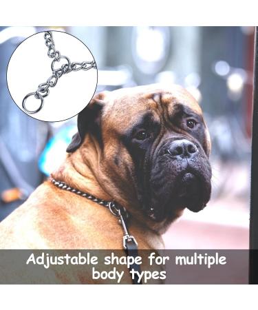 Choke Chain for Dogs 55cm Durable Thick Dog Collar for Pet Outdoor Training No Pull Dog Metal Slip Collar for Small Medium Large Dogs - Buy Online on GoSupps.com