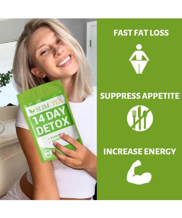 14 Days of Detox Tea for Weight Loss | Slim Tea & Fat Burner - Cleanse & Reduce Fat Fast - Buy Online on GoSupps.com