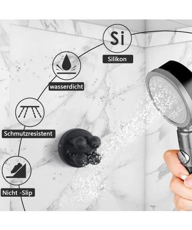 Buy AOT 6-Piece Silicone Wall Hooks Set - Self-Adhesive Key Toothbrush and Cable Holders for Bathroom & Kitchen (Black) - Buy Online on GoSupps.com