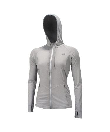 O'Neill Wetsuits Womens Women's Blueprint Long Sleeve Full Zip Sun Hoodie Overcast Medium
