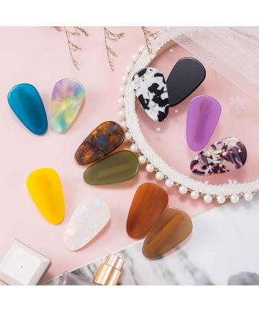 HINZIC 16pcs Teardrop Hair Clips - Acrylic Resin No Bend Hair Barrettes for Women & Girls | Creaseless Hairpins for Makeup & Hairstyles - Buy Online on GoSupps.com