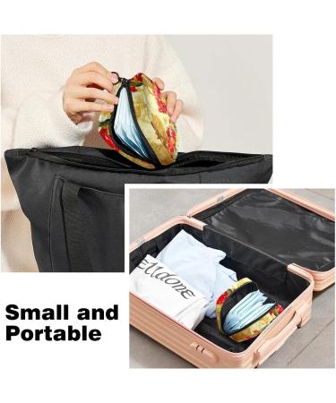 Watercolor Napkin Storage Bag | Poppy Flower Motif | Portable Period Bag for Women & Teens | Menstrual Cups & Breastfeeding Pillow Holder - Buy Online on GoSupps.com