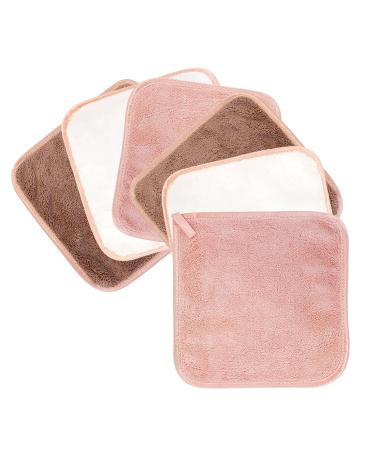 Phogary Microfiber Make-Up Towels - 6 Pack Washable Facial Cleaning Cloths (30x30cm Brown) for Gentle Makeup Removal - Buy Online on GoSupps.com