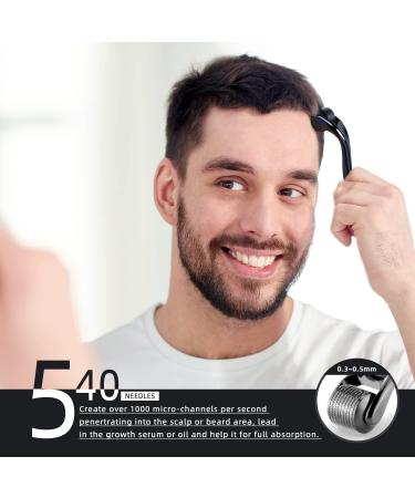 AUDUODUO Derma Roller 0.3mm with REAL SILVER Needles - Micro Needle Roller 540 for Skin & Hair Care - Best for Anti-Aging & Rejuvenation - Buy Online on GoSupps.com