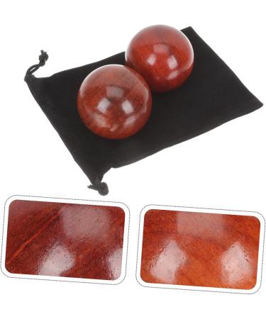 Tovinanna 2-Piece Wooden Health Massage Balls | Handmade Wooden Handballs for Relaxation & Training - Buy Online on GoSupps.com