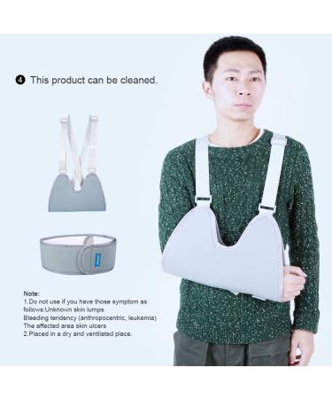 Sonew Arm Sling Shoulder Immobilizer & Rotator Cuff Support Brace | Adjustable Elbow Support for Men & Women - International Shipping Available - Buy Online on GoSupps.com