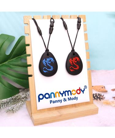 Buy Panny & Mody 2-Piece Dragon Chewing Chains | Chewable Jewelry for Boys & Girls | Sensory Oral Motor Skills - Ideal for Autism ADHD & SPD | Red/Blue Silicone K Toys - Buy Online on GoSupps.com