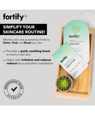 Fortify Skincare Quick Refresh Duo - 3-In-1: Detox Treat Boost - Firming & Barrier-Protecting Face Mask + Under Eye Patches with Cica & Zeolite - Dermatologist Tested Korean Skin Care - 2 Pack - Buy Online on GoSupps.com
