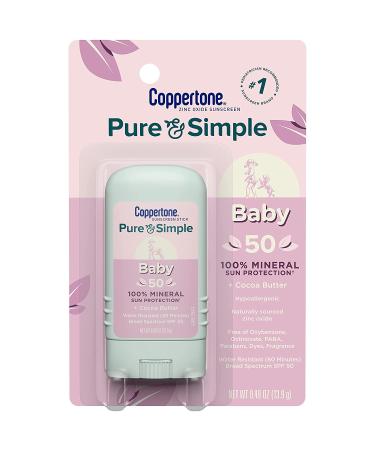 Coppertone WaterBabies SPF 50 Sunscreen Spray & Pure and Simple Stick Bundle (6oz Spray & 0.49oz Stick) - Buy Online on GoSupps.com