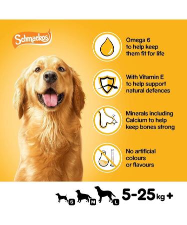 Pedigree Schmackos - Dog Treats Meat Variety 110 Strips - Buy Online on GoSupps.com