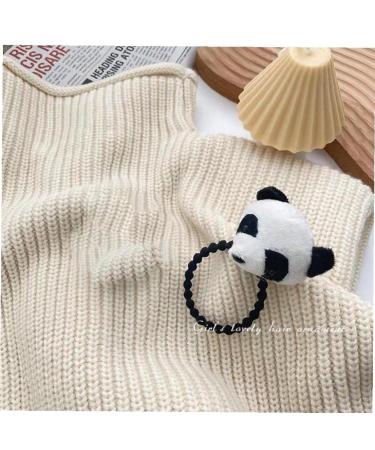 Buy 2 Pieces Chinese Plush Panda Hair Tie - Cute Rubber Band & Hairpin Accessory for Kids & Adults - International Shipping Available - Buy Online on GoSupps.com