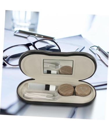 Tidtaleo 2-in-1 Travel Glasses Case & Contact Lens Holder - Stylish Portable Storage Box for Outdoor & Everyday Use (15.8x7.4cm) - Buy Online on GoSupps.com