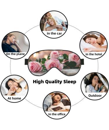 Red Rose Print Soft Eye Mask for Sleep | Cozy Eye Mask for Men & Women | Travel-Friendly Design - Buy Online on GoSupps.com