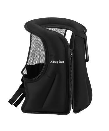 Snorkel Vest for Adults, Abuytwo Inflatable Buoyancy Aid Swim Jackets Snorkeling Vests for Kayak Diving Paddle Boating Water Sports Safety Men/ Women Black Medium