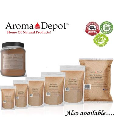 Aroma Depot 4oz Ground Brown Flaxseed Powder | Omega-3 Fats | Non GMO | Gluten-Free | 4 Ounces - Buy Online on GoSupps.com