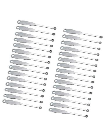 30pcs Sliver Metal Ear Spoon Earwax Curette Remover Earpick Tool Hanging Clean Tool for Ear Key Hanging Key Pendant for Adult Children