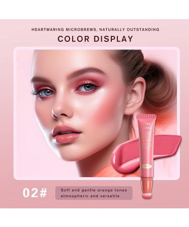 Matte Cream Blush Stick with Cushion Applicator - Peach Pink | Long-Lasting Dewy Finish | Natural Cheek Tint - Lightweight & Blendable - Buy Online on GoSupps.com