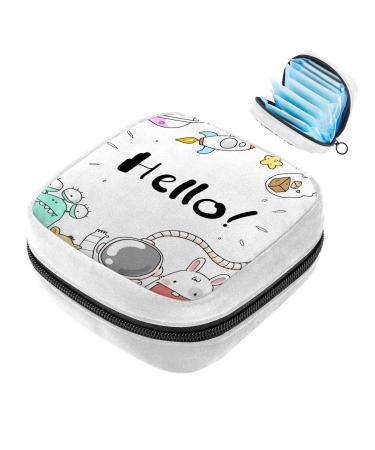 GIAPB Sanitary Napkin Storage Bag Period Bag Tampon Bag Makeup Bag Pad Pouch Animal Planet Color970