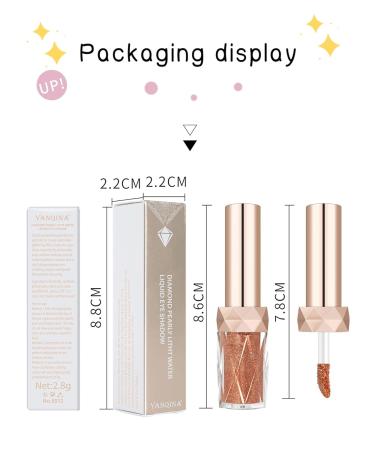 Liquid Glitter Eyeshadow - Metallic Shimmer Waterproof Long Lasting Quick-Drying Eye Makeup for Women & Girls | Sparkling Cosmetic Glitter (Silver) - International Shipping Available - Buy Online on GoSupps.com