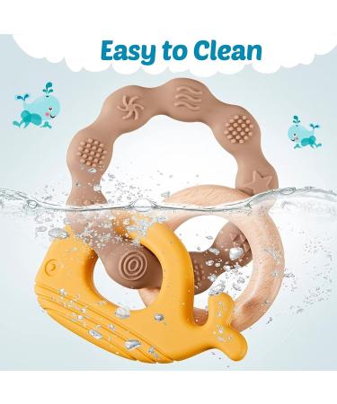 Buy Blue Whale Silicone Bite Ring Toy | BPA-Free Baby Teething Aid | Soft & Safe for Infants | International Shipping Available - Buy Online on GoSupps.com