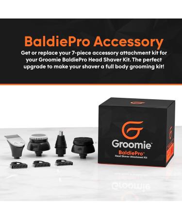 BaldiePro 7-Piece Grooming Kit for Men - Clippers Nose Trimmers & Exfoliator Brush | Ideal for Beginners - Ultimate Haircut Experience - Buy Online on GoSupps.com