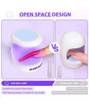 AORAEM Mini Nail Lamp 16W LED Nail Light for Gel Nails Quick Drying - Blue - Buy Online on GoSupps.com