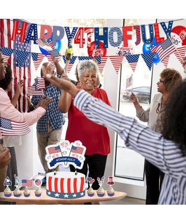 GULELAYAR 4th of July Cupcake Toppers 50 Pieces American Flag US Toothpick Flags Patriotic Cupcake Toppers Cake Toppers Picks Independence Day Dessert Cake Decorations Holiday Party Supplies Fourth of July - Buy Online on GoSupps.com