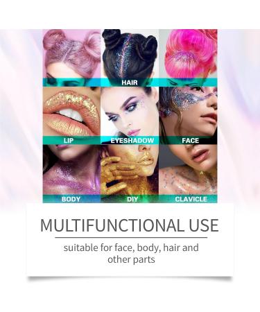 White Face Glitter | Color Body Glitter Gel | Chunky Glitter for Halloween & Festival Makeup - 50g - Buy Online on GoSupps.com